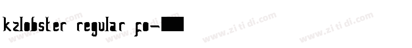 kzlobster regular fo字体转换
